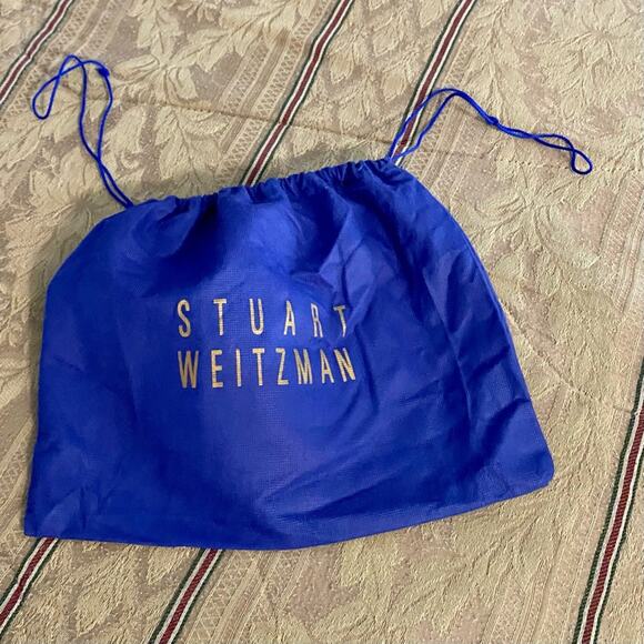 Stuart Weitzman Small Size Blue Purse Shoe Protector Travel Dust Bag 10” x 13” - Picture 6 of 7